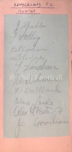 W - SAFC Players Autographs 194445
